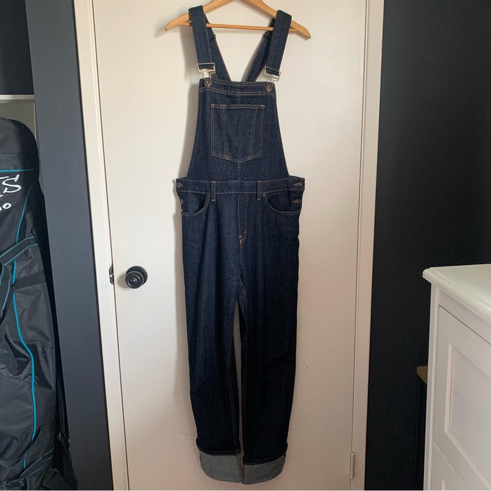 Naked and Famous Overalls 11oz Stretch Selvedge Medium Dark Denim